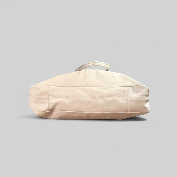 Coach Ashley Cream and Metallic Gold Leather Shoulder Bag - Picture 14 of 14